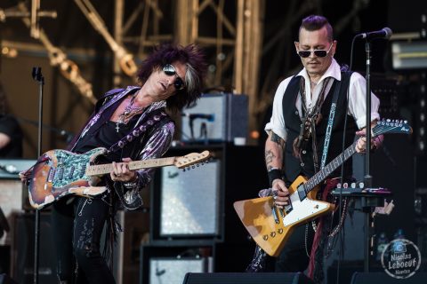 Il s'agit du concert de Hollywood Vampires avec  Alice Cooper, Johnny Depp, and Joe Perry Hellfest 2018