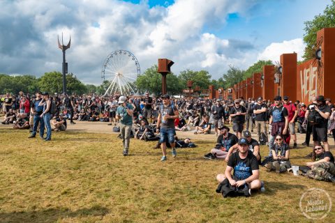 il s'agit de photos d'ambiance et infrastructure du Hellfest 2023 festival métal à Clisson