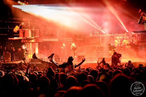 il s'agit de photos de Slipknot au Hellfest 2023 festival métal à Clisson