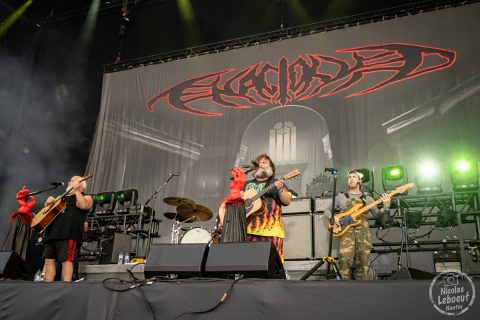 il s'agit du concert Tenacious D avec Jack Black et Kyle Gass au Hellfest 2023 festival métal à Clisson