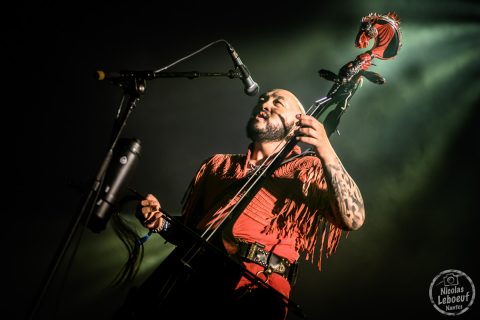 il s'agit du concert The Hu groupe de mongolie au Hellfest 2023 festival métal à Clisson