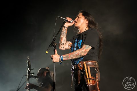 il s'agit du concert The Hu groupe de mongolie au Hellfest 2023 festival métal à Clisson